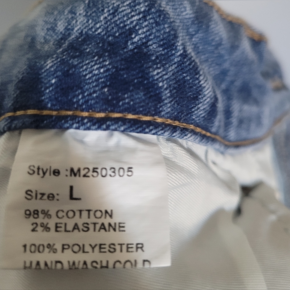Women's Blue Jeans With Lace Detail. Sz L. NWOT - Picture 5 of 5